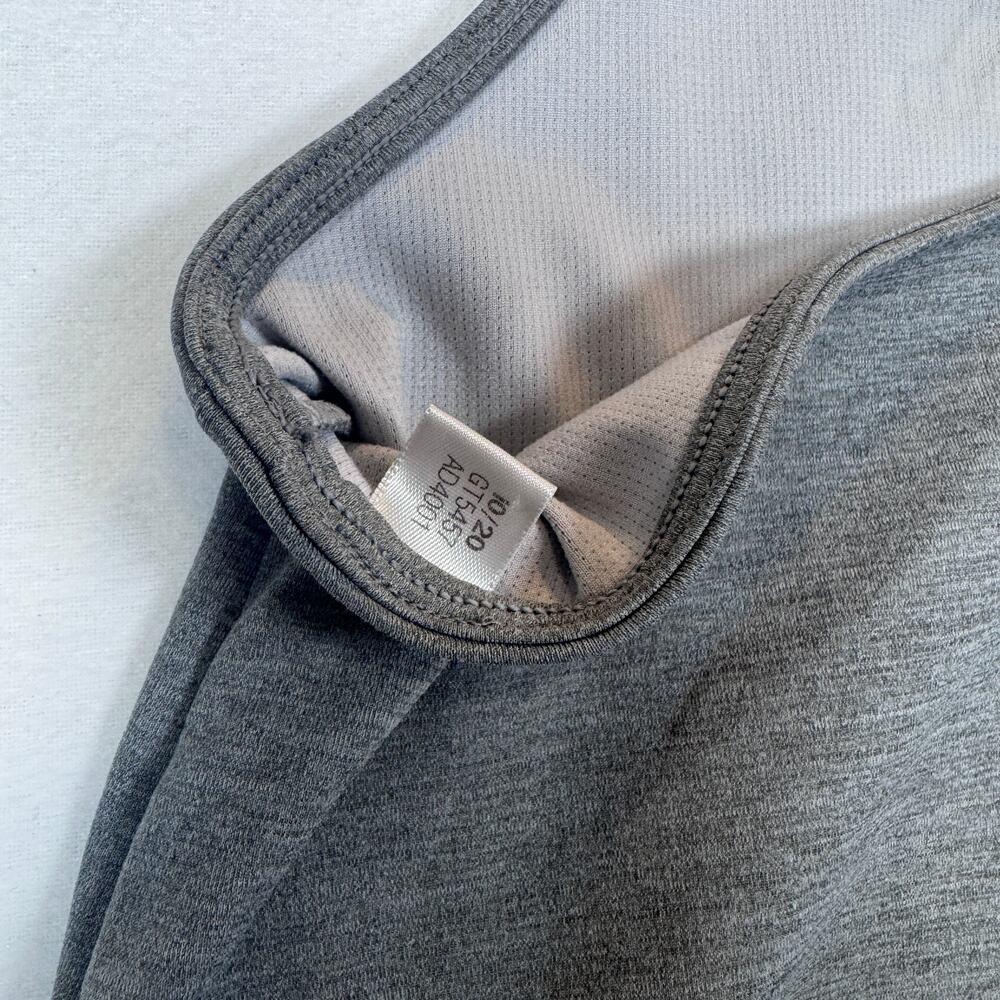 Adidas Womens Large AEROREADY Gray Racerback Tank Top Mesh Lined Workout Yoga - Picture 7 of 9